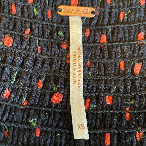 Free People Julia Cherry Print Blouse - Picture 4 of 8